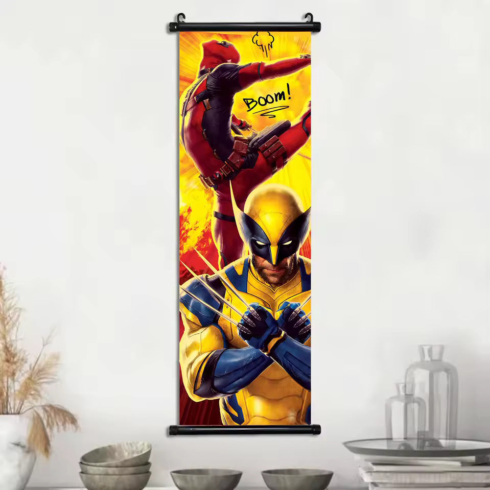 Deadpool and Wolverine Hanging Scroll