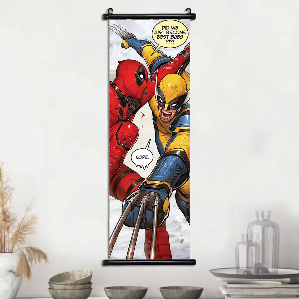 Deadpool and Wolverine Hanging Scroll